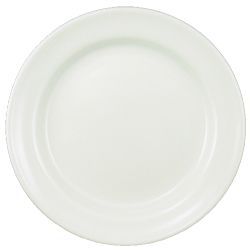 Vertex London White Mid Rim Plate, 9 Inch -- 24 Per Case