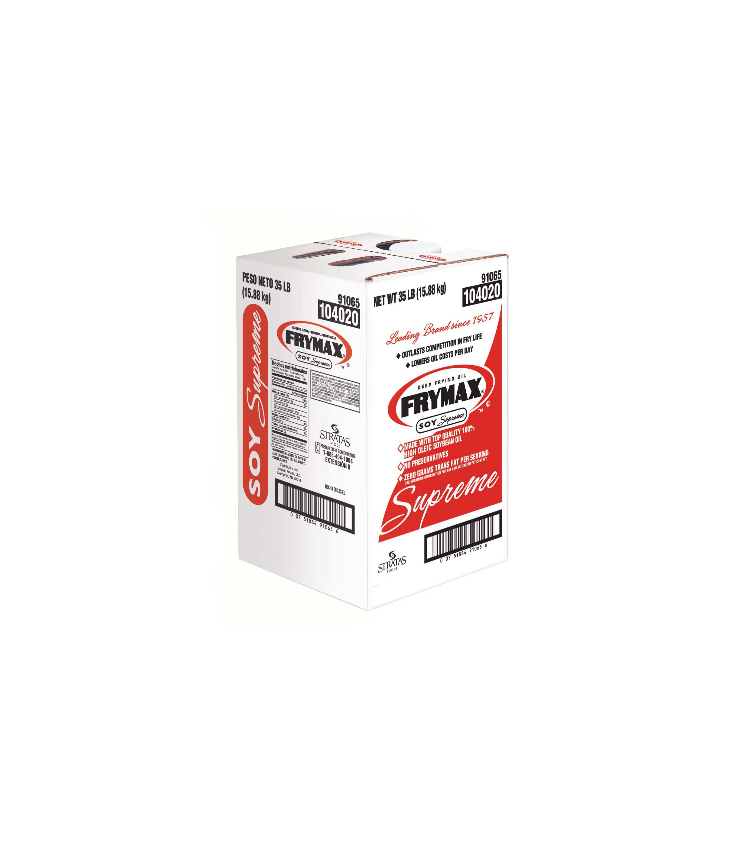 Frymax Supreme Deep Frying Soy Oil, 35 Pound