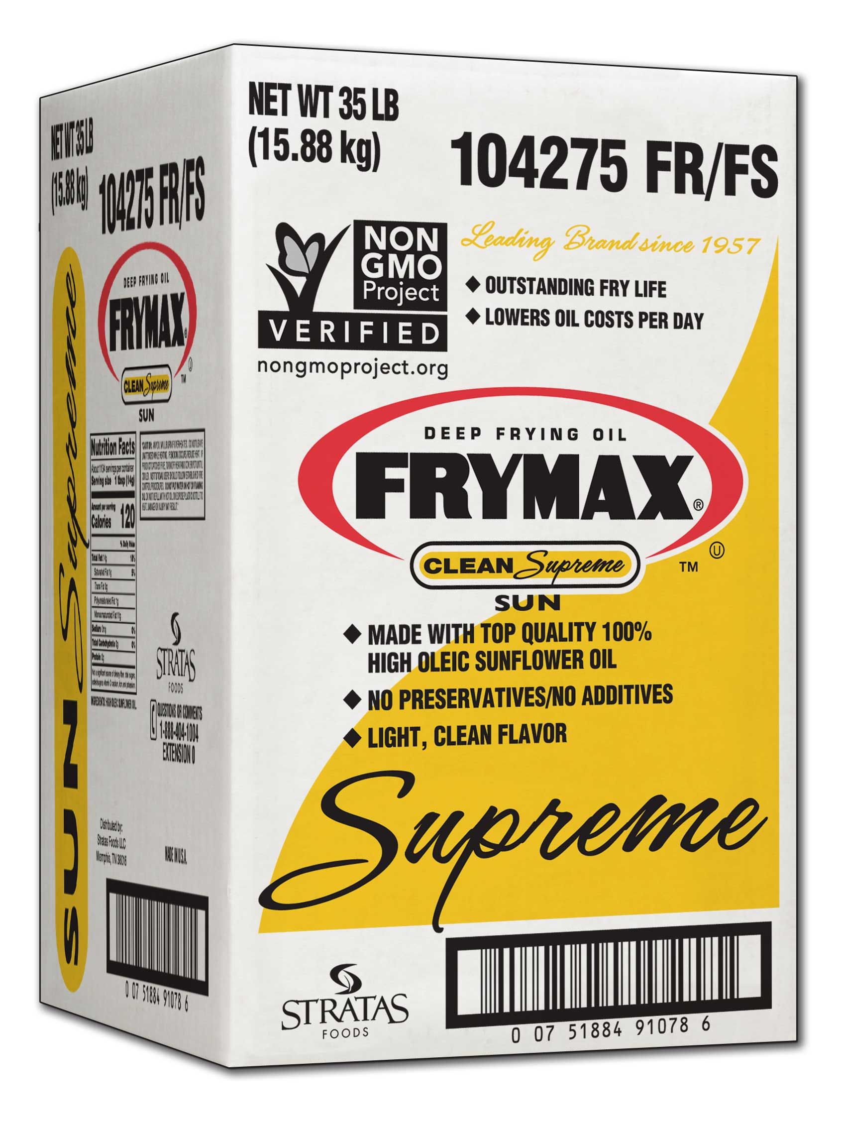 Frymax Sun Supreme Deep Frying Oil, 35 Pound