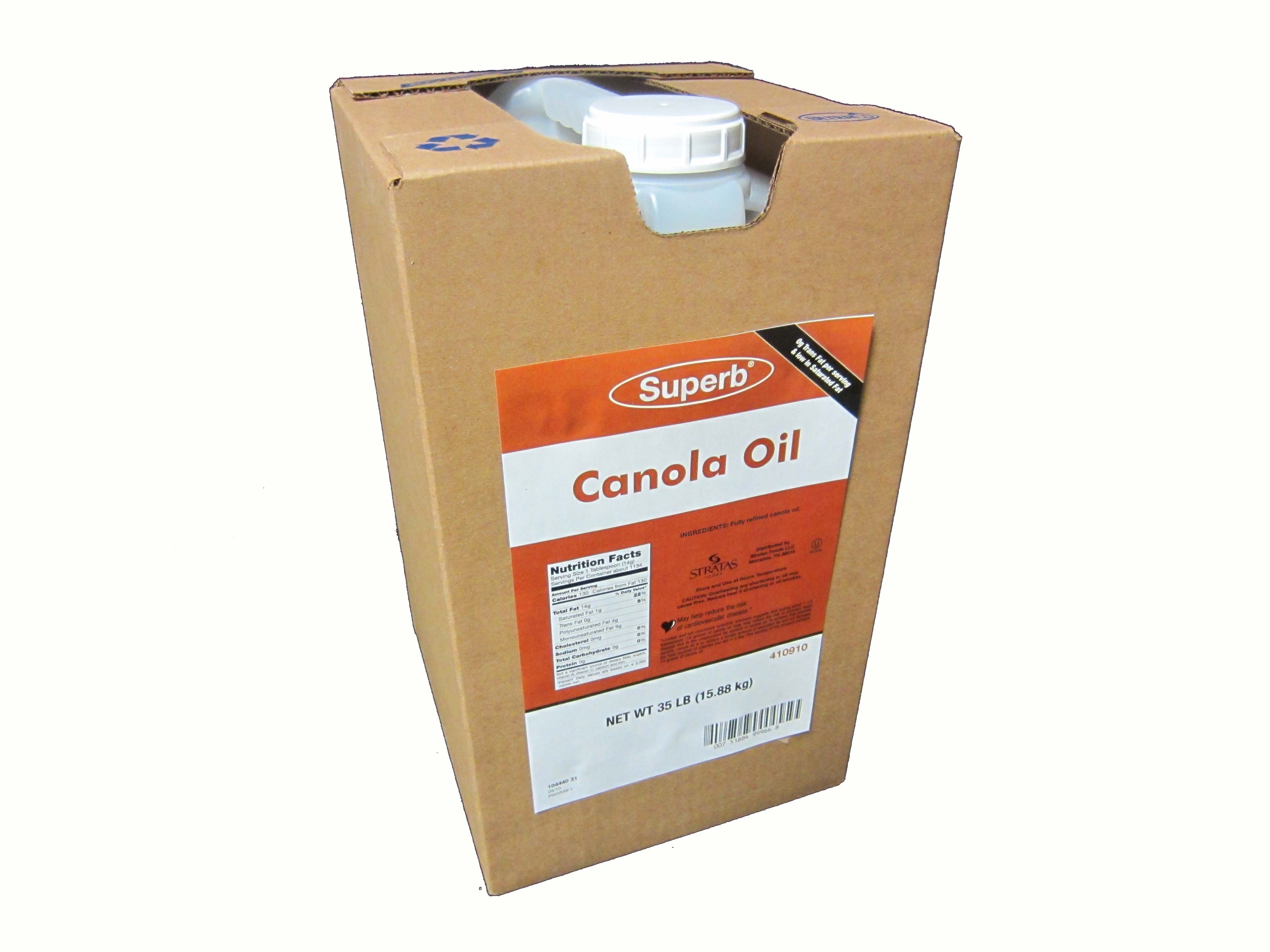 Superb No Additive Canola Salad Oil, 35 Pound