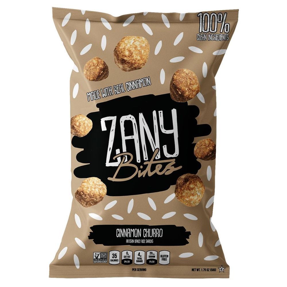 Zany Bites Cinnamon Churro Rice Snack, 1.75 Ounce -- 5 Per Case