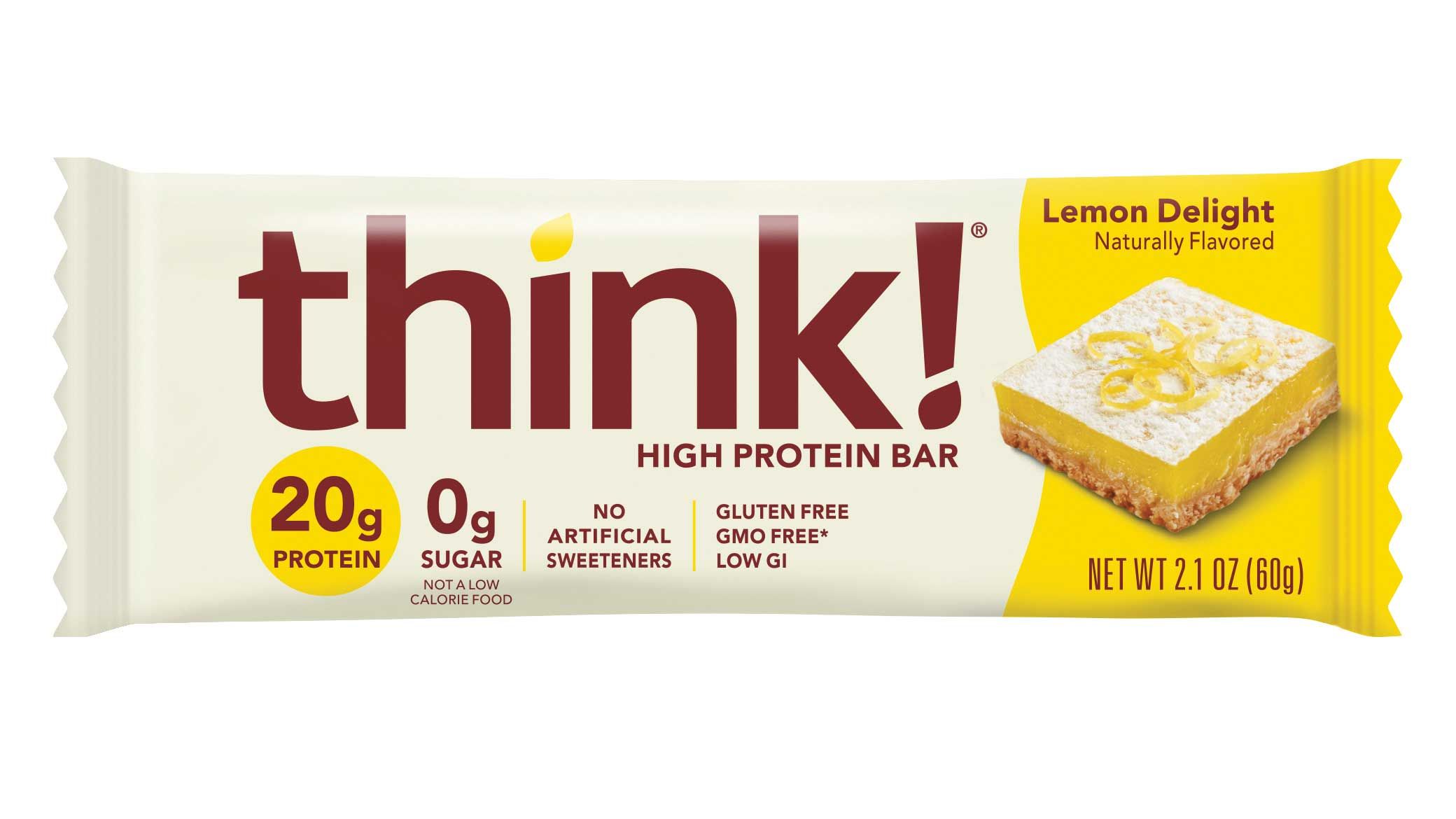 Thinkthin Lemon Delight Bar, 2.1 Ounce -- 120 Per Case