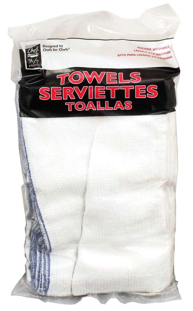 Chef Revival Blue Striped Bar Towel, 16 X 19 Inch -- 12 Per Case