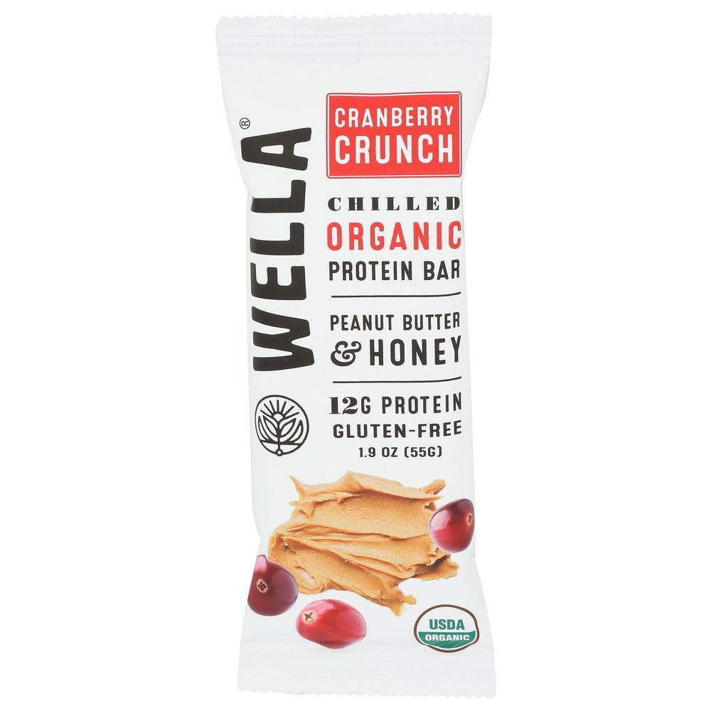 Wella Organic Cranberry Crunch Bar, 1.9 Ounce -- 8 Per Case