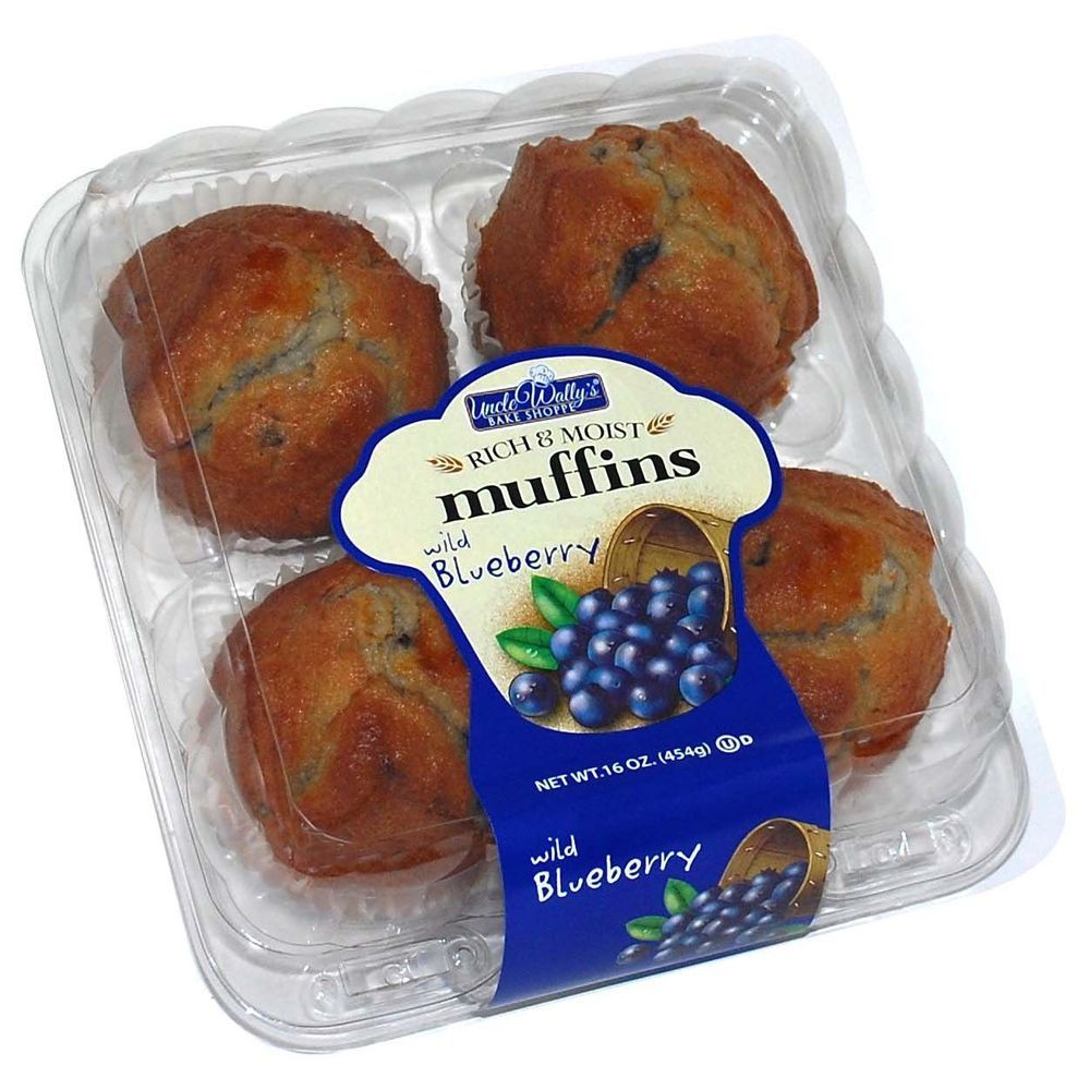 Uncle Wally's Large Blueberry Muffin, 16 Ounce -- 6 Per Case
