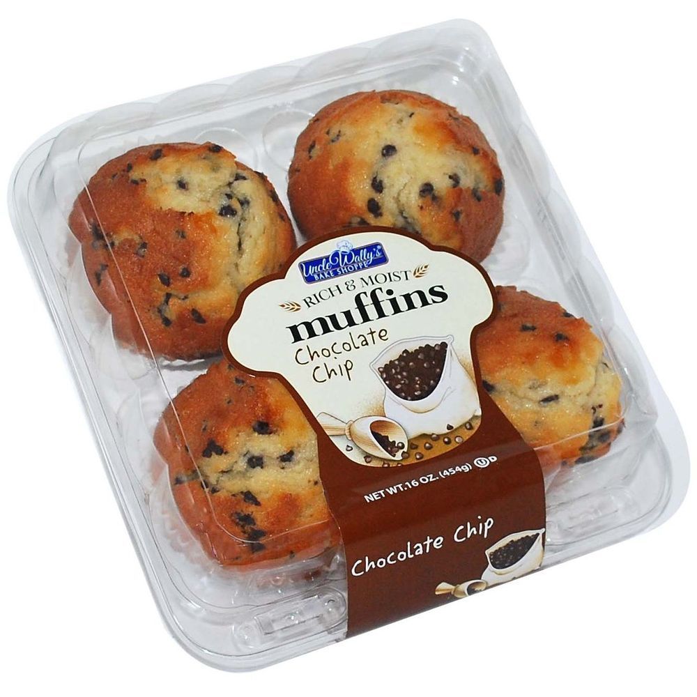 Uncle Wally's Large Chocolate Chip Muffin, 16 Ounce -- 6 Per Case