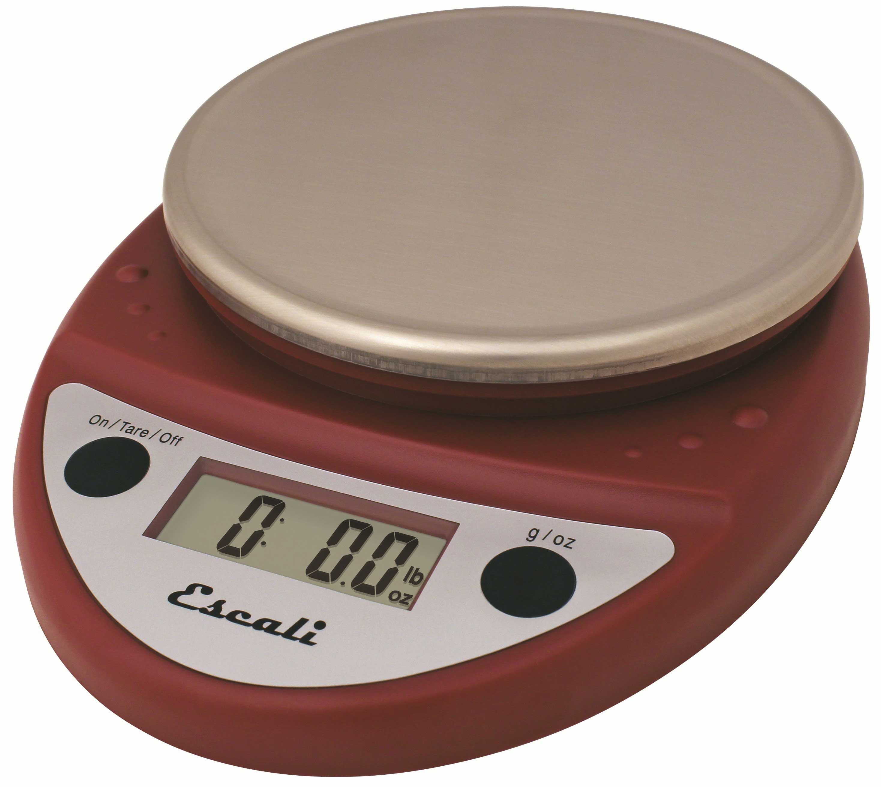 San Jamar Red Round Professional Digital Scale, 11 Pound