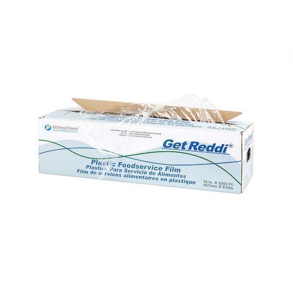 Pitt Plastics Inteplast Film Wrap With Cutter, 18 Inch X 2000 Feet