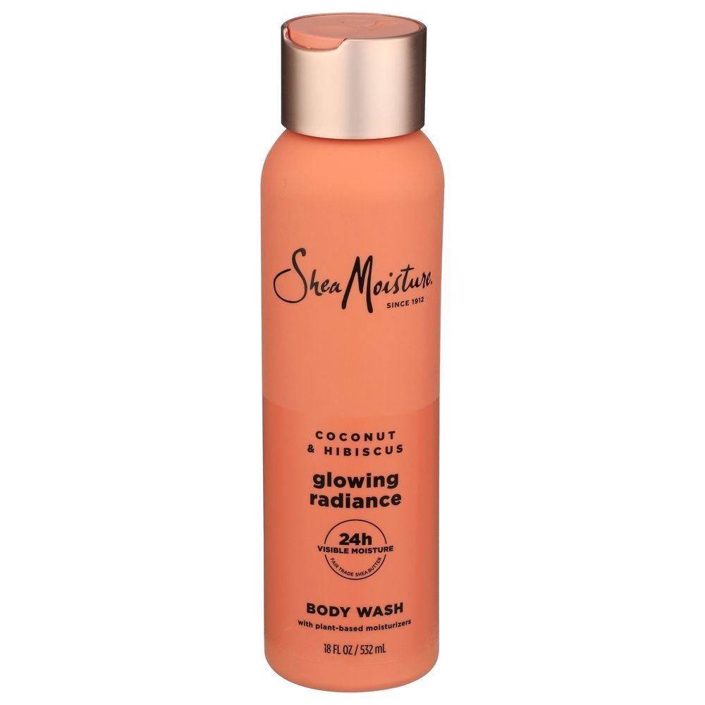 Shea Moisture Coconut And Hibiscus Glowing Radiance Body Wash, 18 Fluid Ounce