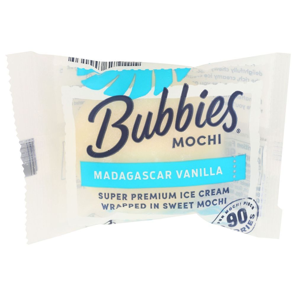 Bubbies Mochi Madagascar Vanilla Ice Cream, 1.25 Ounce -- 50 Per Case
