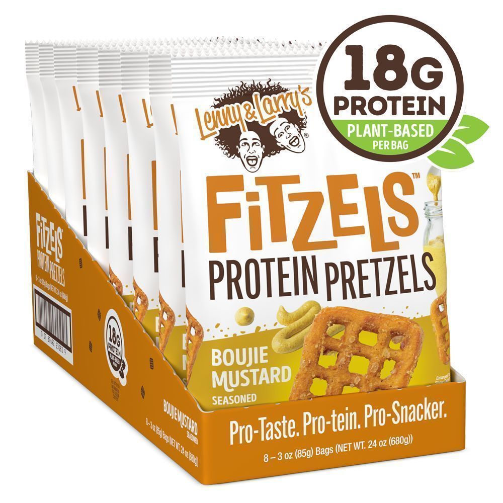 Lenny And Larrys Fitzels Boujie Mustard Protein Pretzel, 3 Ounce -- 8 Per Case