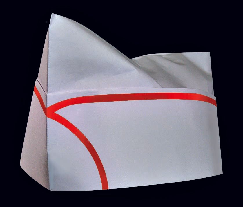 Cellucap Peaked Paper Crown Overseas Cap, 100 Count -- 10 Per Case