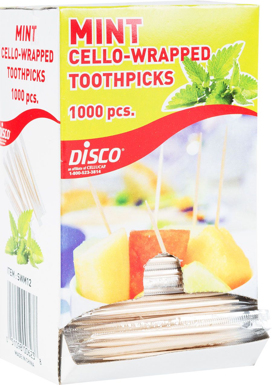 Cellucap Individually Wrapped Mint Flavor Tooth Pick, 2.5 Inch, 1000 Count -- 12 Per Case