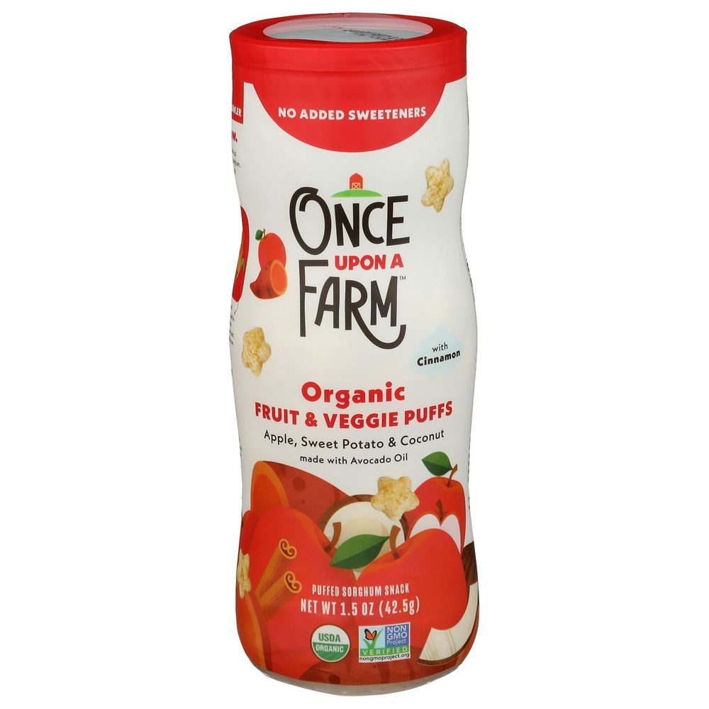 Once Upon A Farm Organic Apple Sweet Potato And Coconut Puffs, 1.5 Ounce -- 6 Per Case