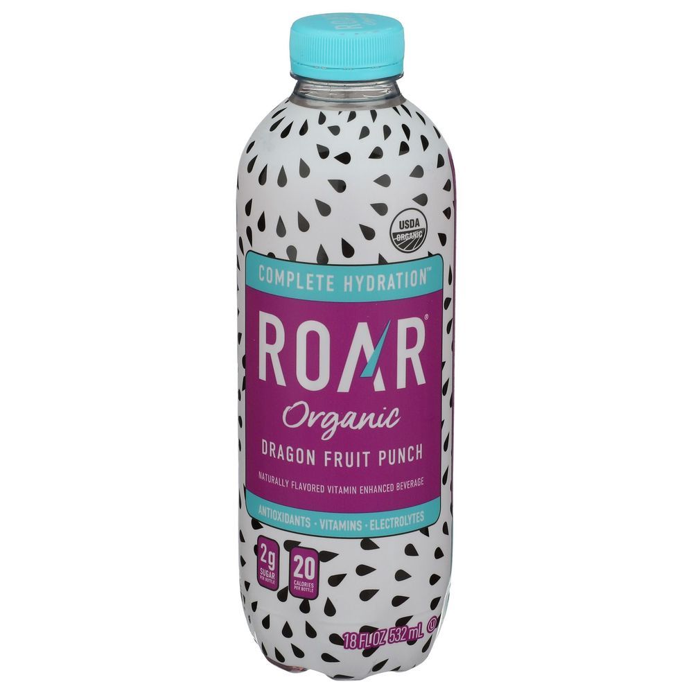 Roar Organic Complete Hydration Dragon Fruit Punch, 18 Fluid Ounce -- 12 Per Case