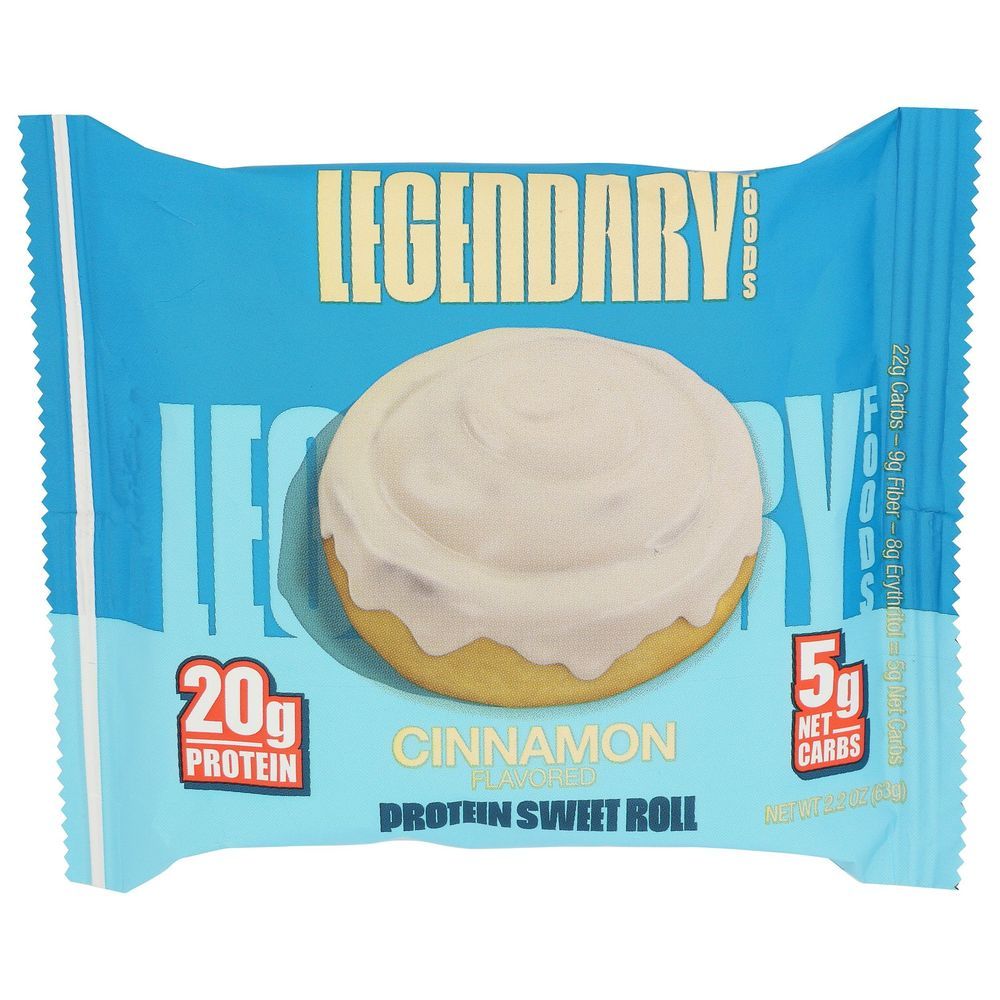 Legendary Foods Cinnamon Protein Sweet Roll, 2.2 Ounce -- 8 Per Case