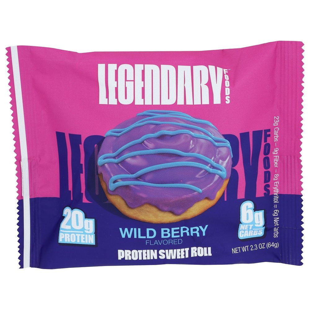 Legendary Foods Wild Berry Protein Sweet Roll, 2.3 Ounce -- 8 Per Case