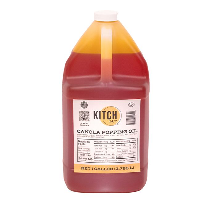 Kitch 24/7 Canola Popping Oil, 1 Gallon -- 4 Per Case