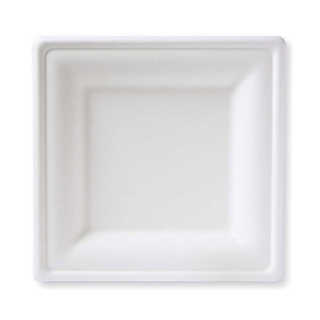 Responsible Products No-pfas Added Square Compostable Molded Fiber Plate, 8 Inch -- 500 Per Case