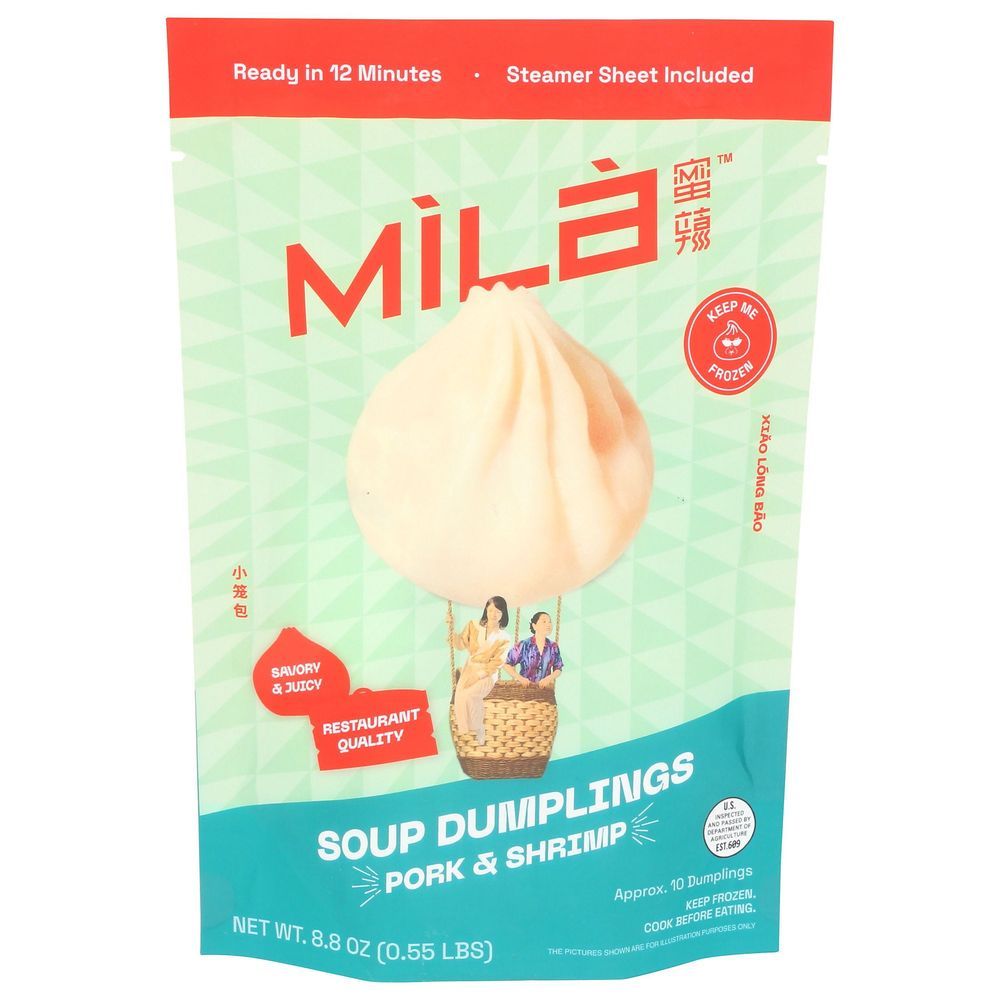 Mila Shrimp And Pork Soup Dumplings, 8.8 Ounce -- 6 Per Case