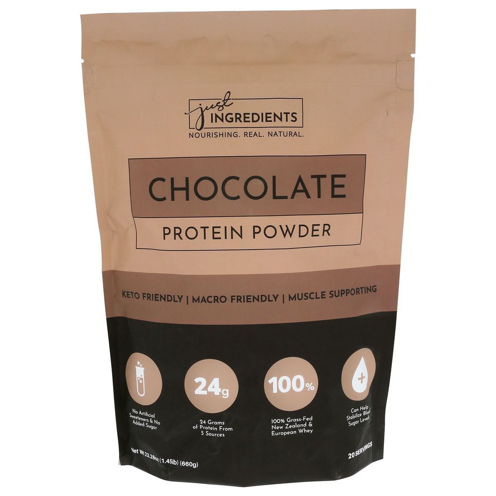 Just Ingredients Chocolate Protein Powder, 1.45 Pound