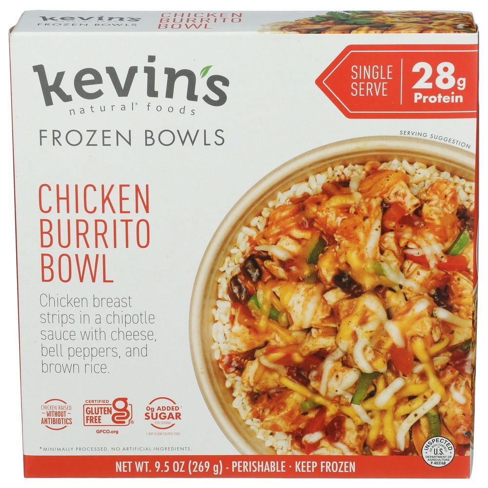 Kevins Natural Foods Chicken Burrito Bowl, 9.5 Ounce -- 8 Per Case