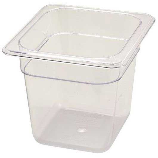 Winco Polyware 1/6 Size Food Pan, 6 Inch