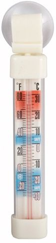 Winco Refrigerator/freezer Thermometer With Suction Cup, 2 7/8 Inch Long