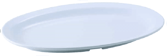 Winco White Melamine Narrow Rim Oval Platter, 11.5 X 8 Inch -- 12 Per Case