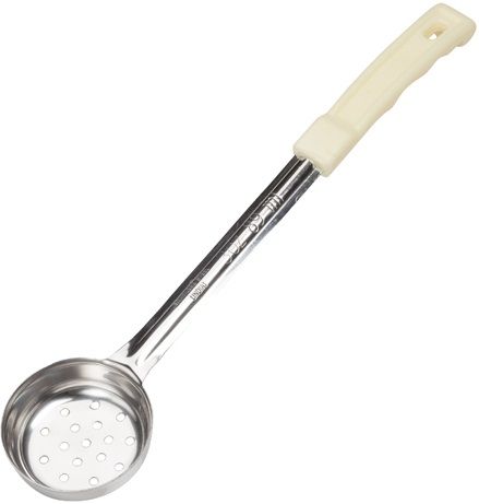 Winco One Piece Stainless Steel Perforated Ivory Handle Portion Controller, 3 Ounce -- 12 Per Case