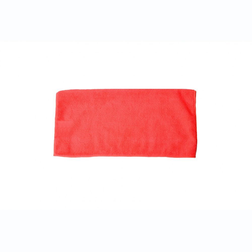 Janico Red Microfiber Standard Terry Cloth, 16 X 16 Inch -- 24 Per Case