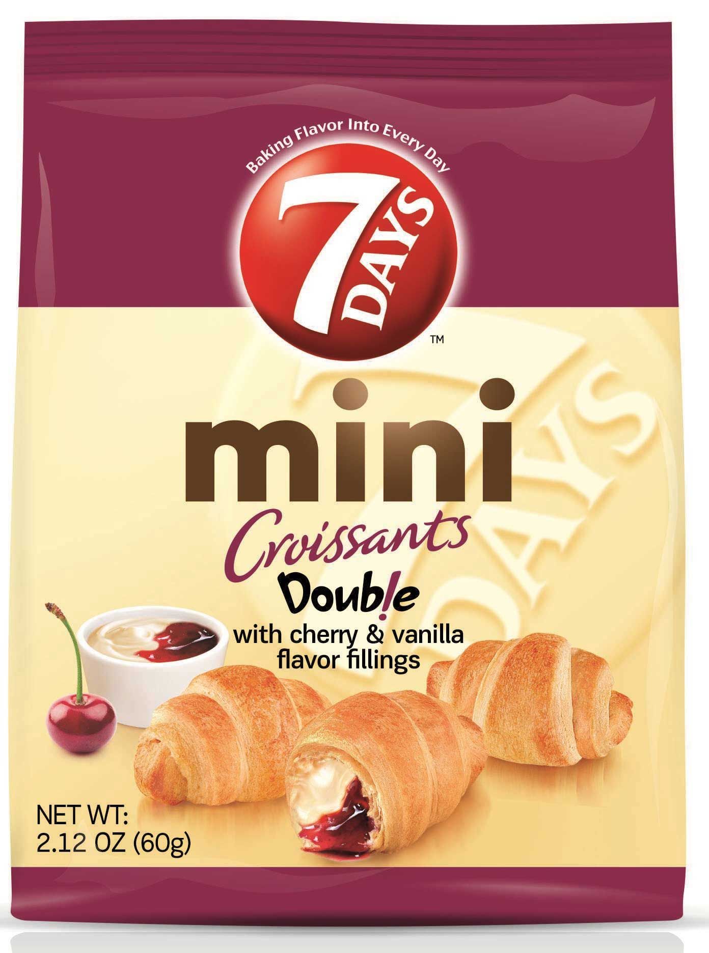 7 Days Cherry And Vanilla Mini Croissant, 2.12 Ounce, 5 Count -- 6 Per Case