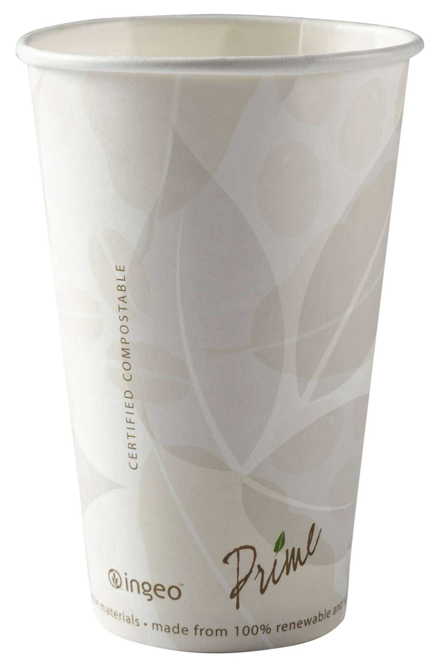 Primeware Pla Lined Compostable Hot Cup, 16 Ounce -- 1000 Per Case
