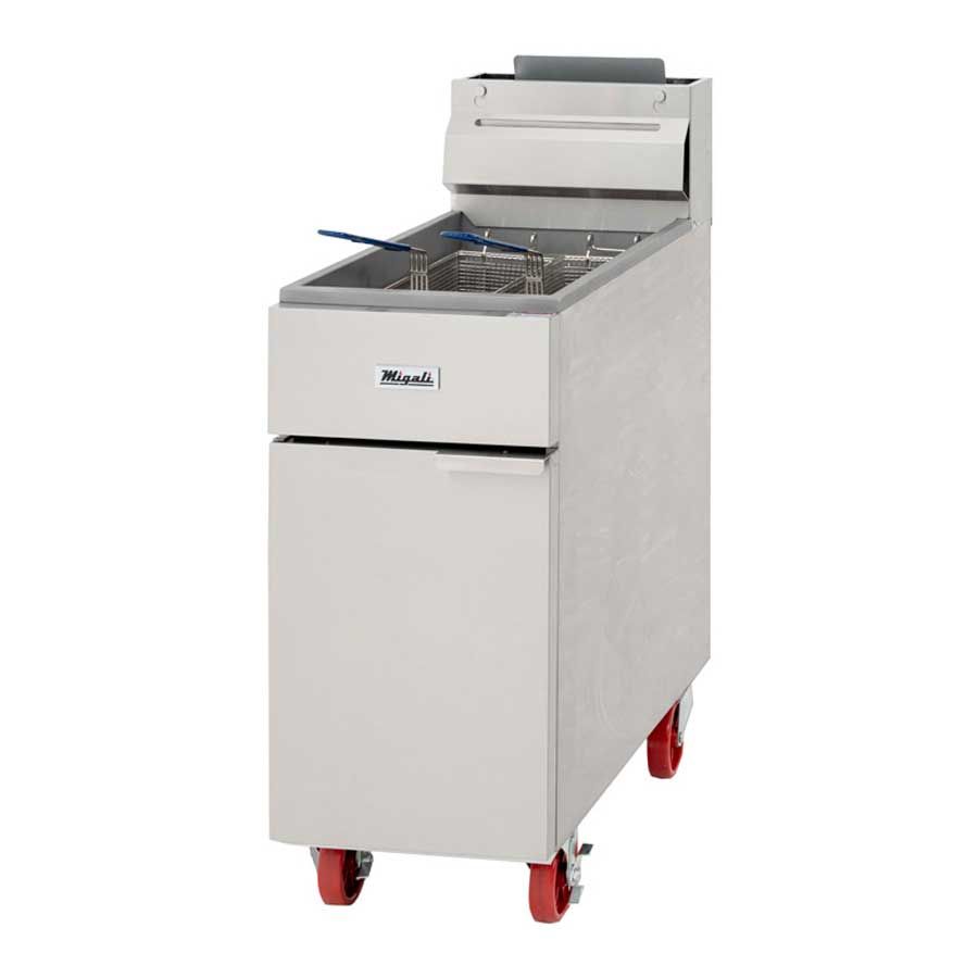 Migali 40 Pound Liquid Propane Fryer, 15.6 Inch Width X 30.1 Inch Depth X 44.4 Inch Height