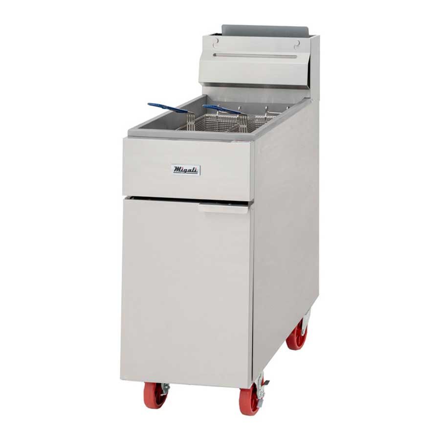 Migali 50 Pound Liquid Propane Fryer, 15.6 Inch Width X 30.1 Inch Depth X 44.4 Inch Height