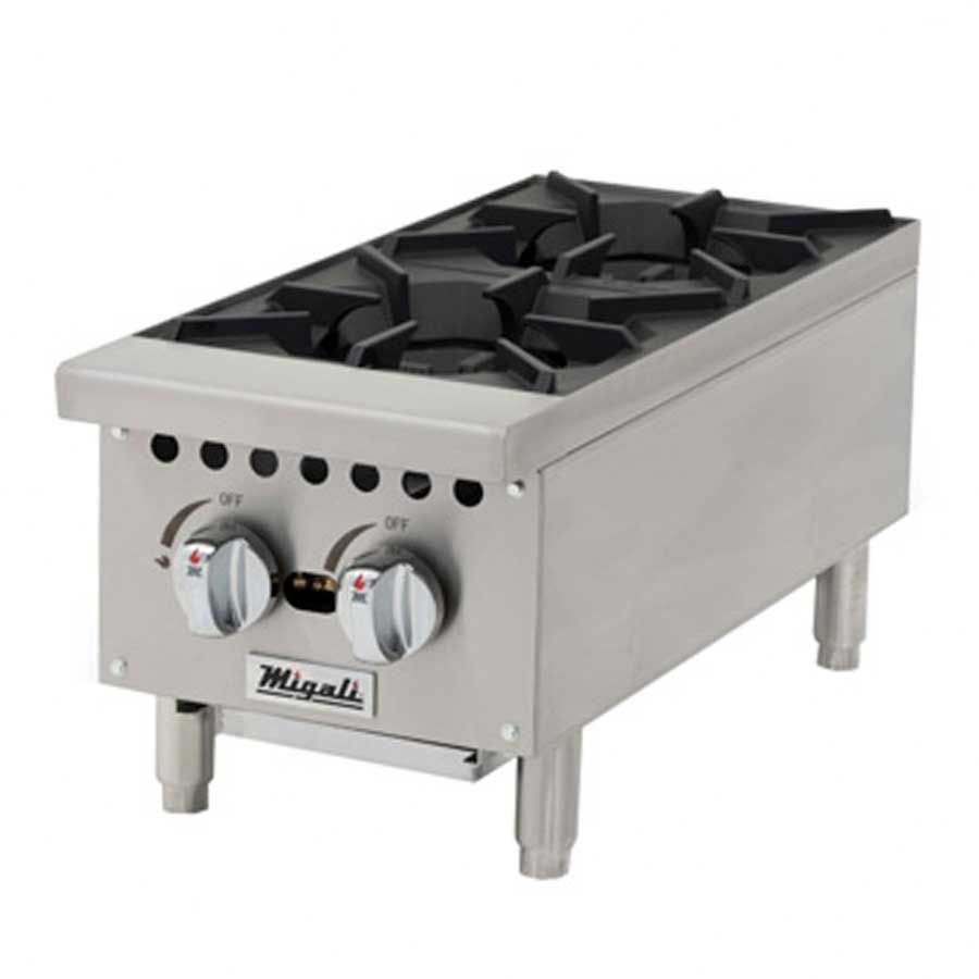 Migali 2 Burners Countertop Hot Plate, 12 Inch Width X 27.6 Inch Depth X 13.1 Inch Height