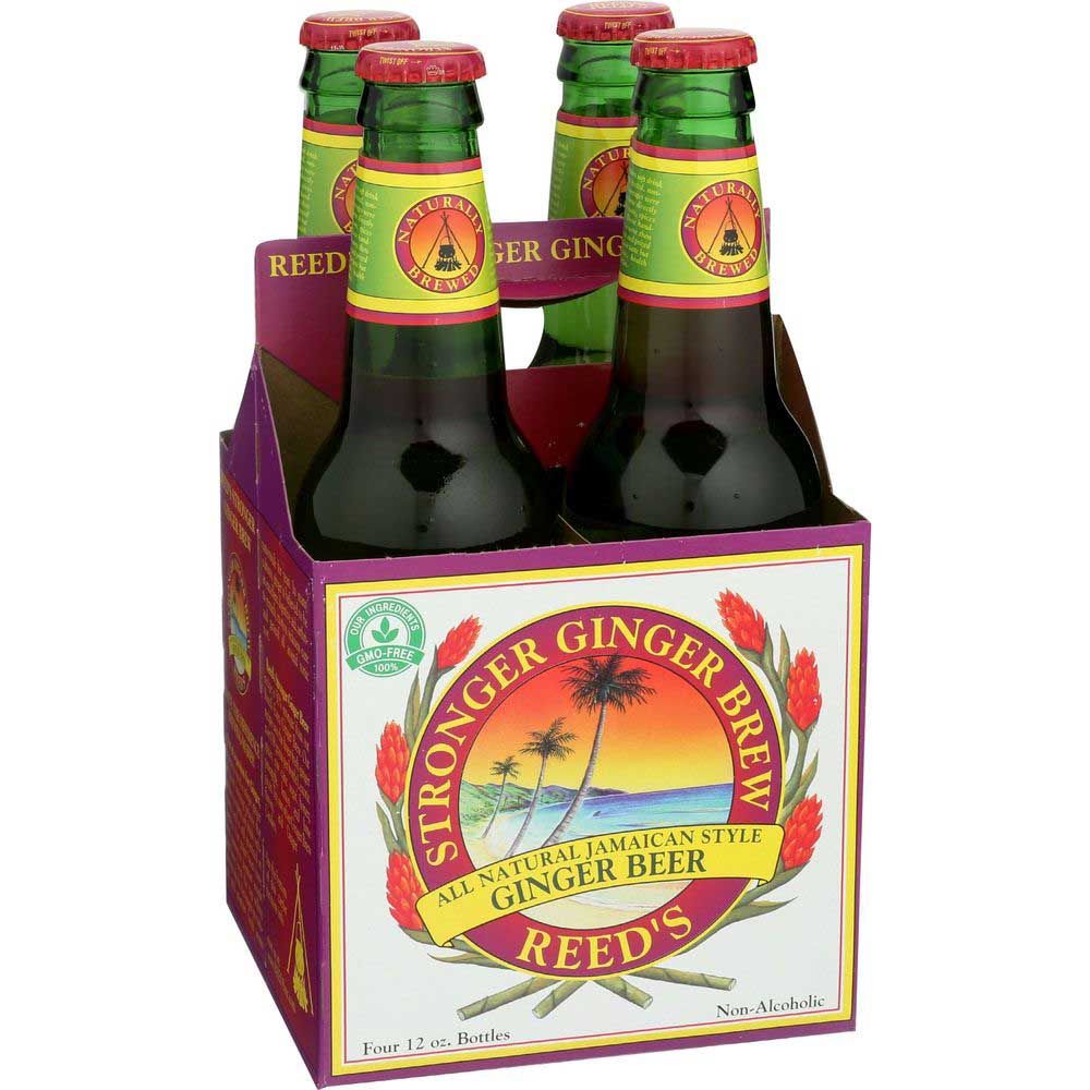 Reed's Strongest Ginger Beer, 12 Fluid Ounce Bottle, 4 Count -- 6 Per Case