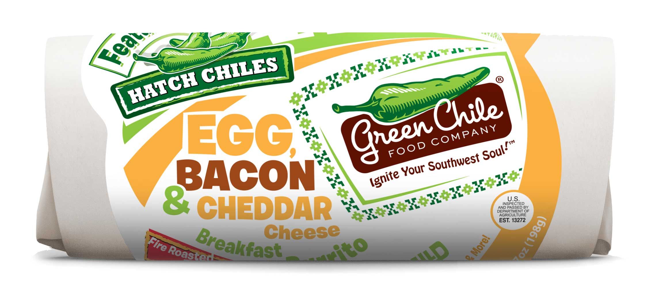Green Chile Food Egg And Bacon Breakfast Burrito With Hashbrowns Salsa Green Chile And Cheddar, 7 Ounce -- 12 Per Case