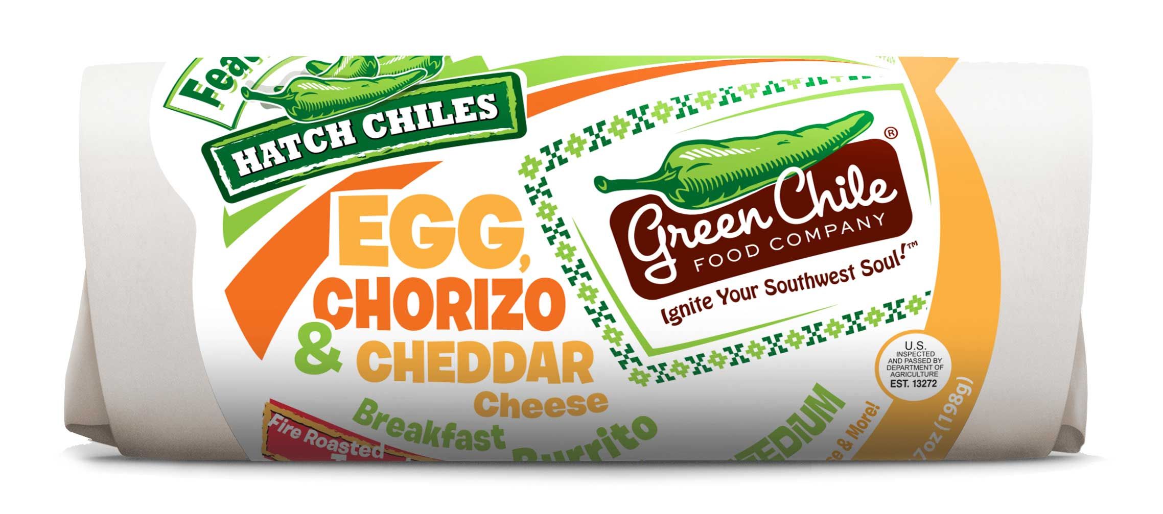 Green Chile Food Egg And Chorizo Breakfast Burrito With Hashbrowns Green Chile Cheddar And Salsa, 7 Ounce -- 12 Per Case