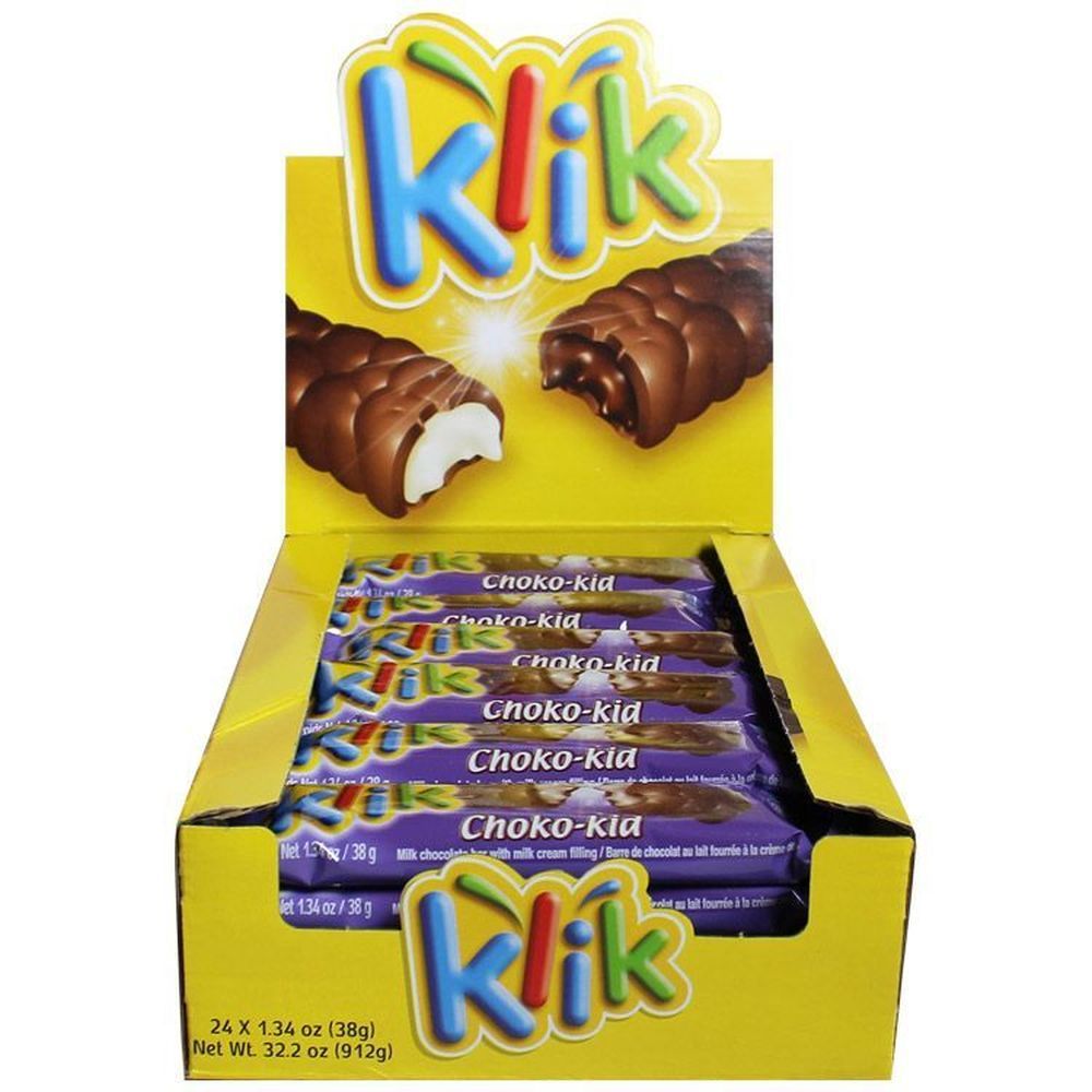Paskesz Klik Choko Kid Milk Chocolate Bar, 1.34 Ounce -- 24 Per Case