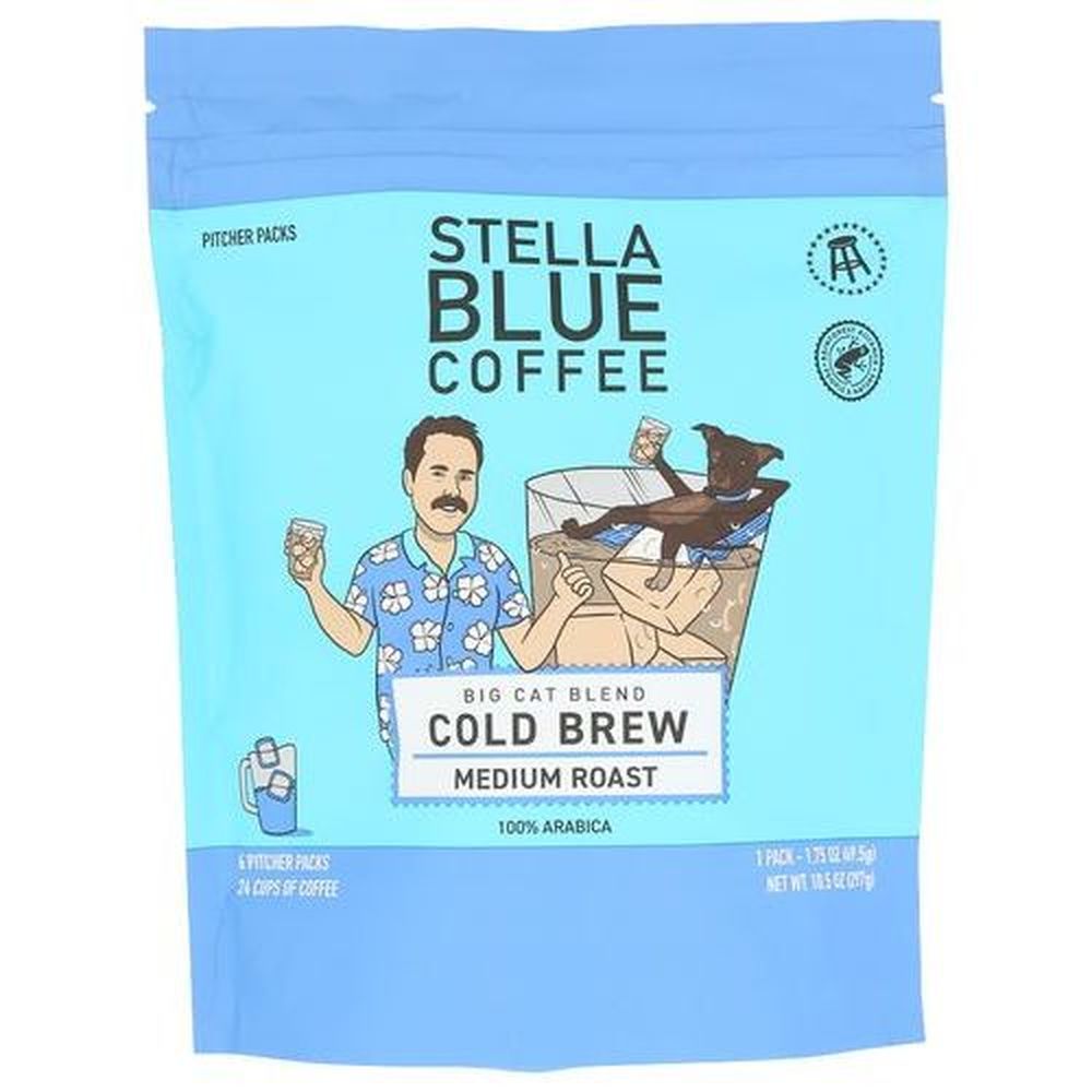 Stella Blue Big Cat Blend Cold Brew Coffee, 10.5 Ounce -- 8 Per Case