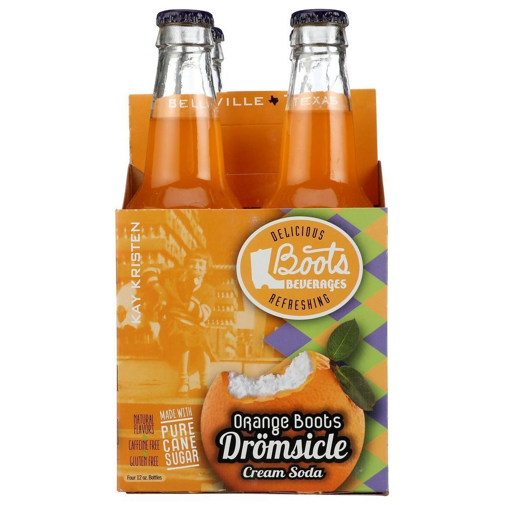 Boots Beverages Orange Dromsicle Cream Soda, 48 Fluid Ounce -- 6 Per Case