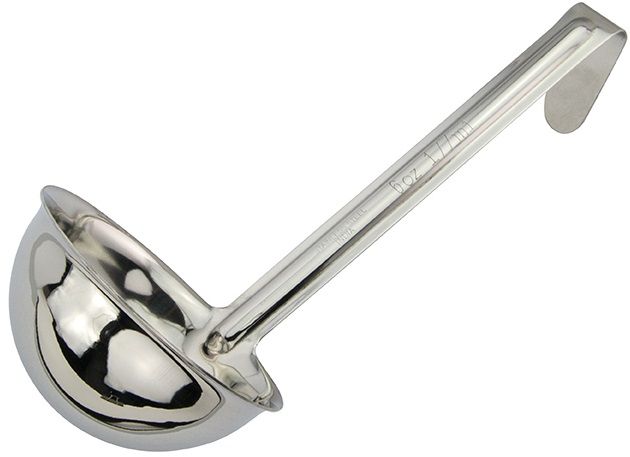 Winco One Piece Stainless Steel Ladle With 6 Inch Handle