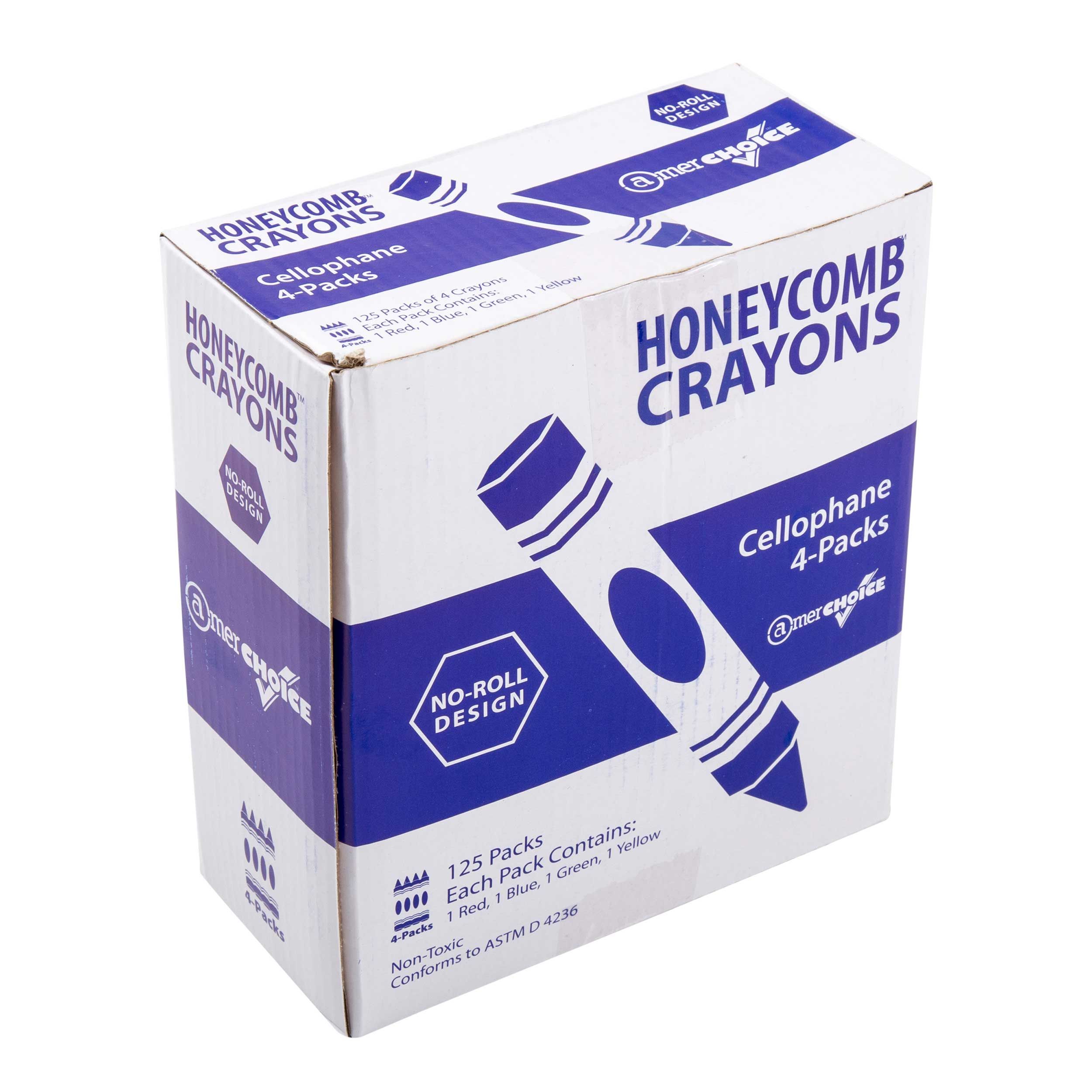 Amercare 4 Colour Red Blue Green Yellow Honeycomb Crayon -- 2000 Per Case