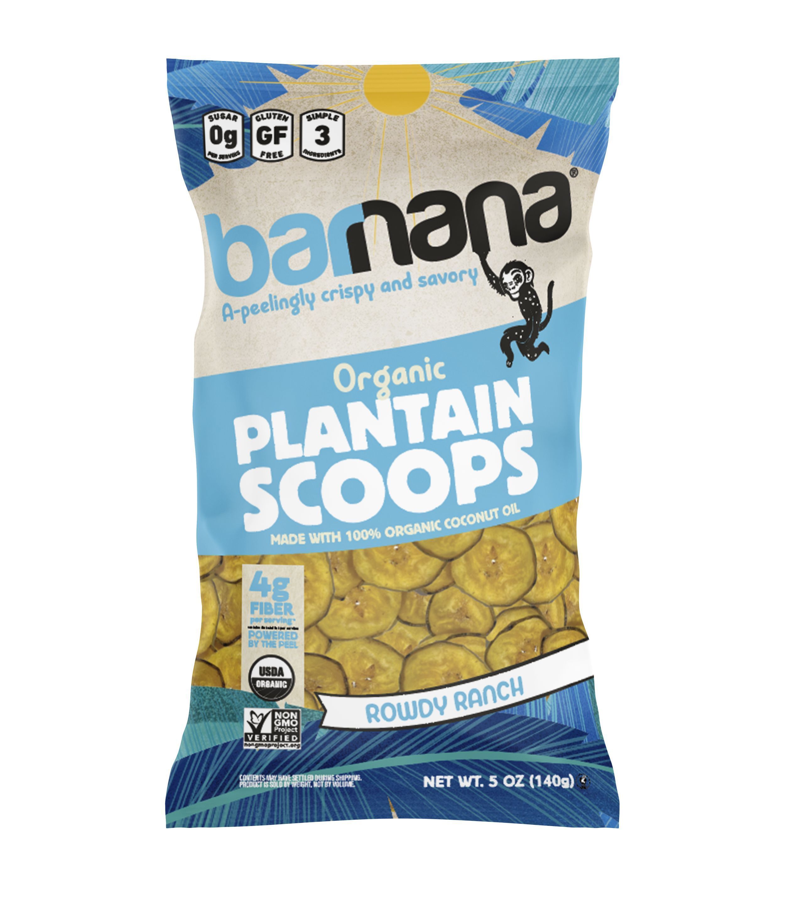 Barnana Organic Ranch Flavored Plantain Scoops, 4.93 Ounce -- 6 Per Case