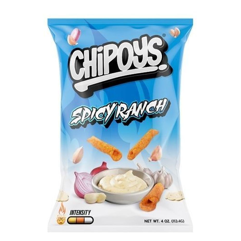Chipoys Spicy Ranch Rolled Tortilla Chips, 4 Ounce -- 96 Per Case