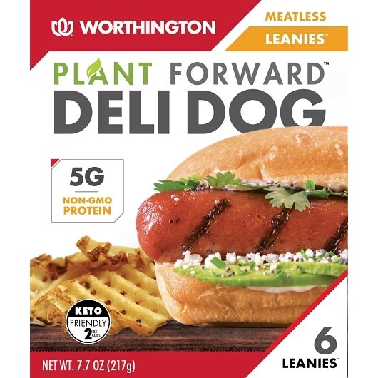 Worthington Plant Based Leanies Hot Dog, 7.7 Ounce -- 8 Per Case