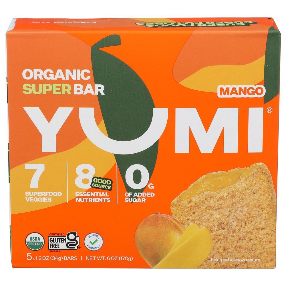 Yumi Organic Mango Super Bar, 6 Ounce -- 6 Per Case