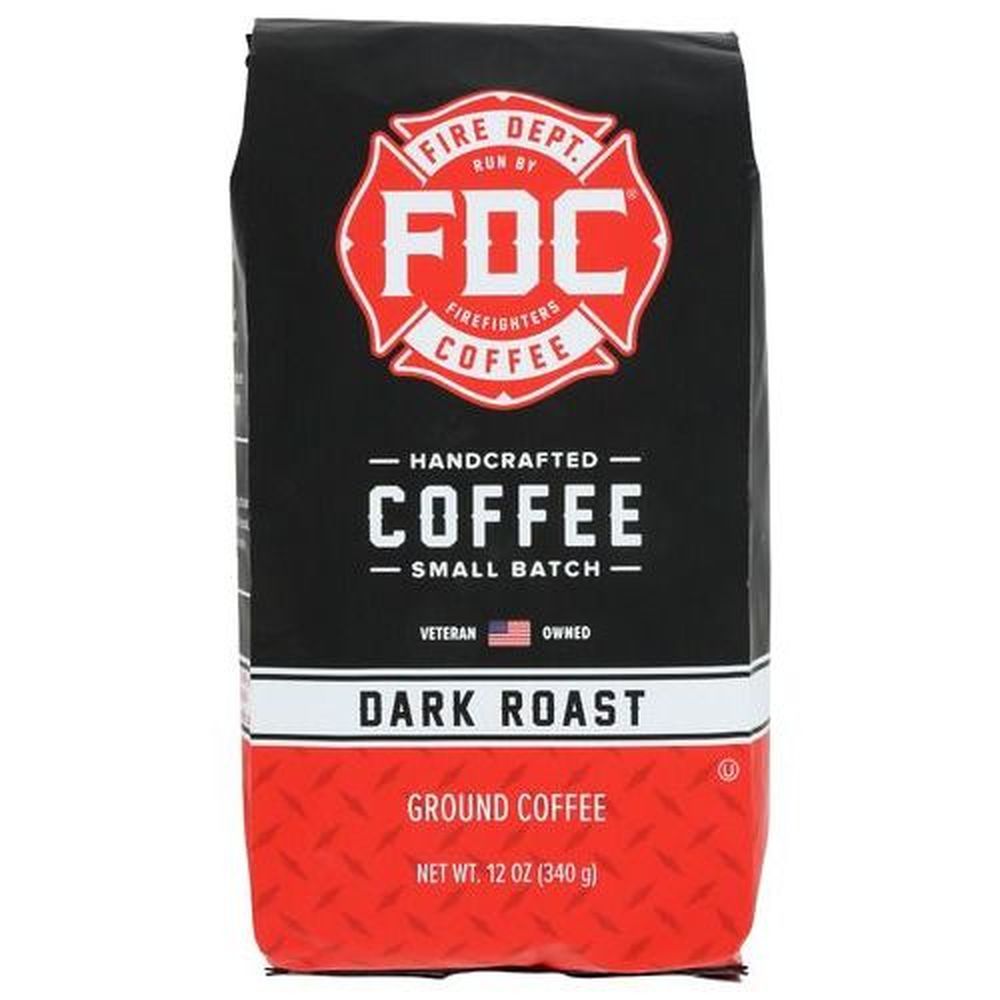 Fire Department Coffee Dark Roast Ground Coffee, 12 Ounce -- 6 Per Case