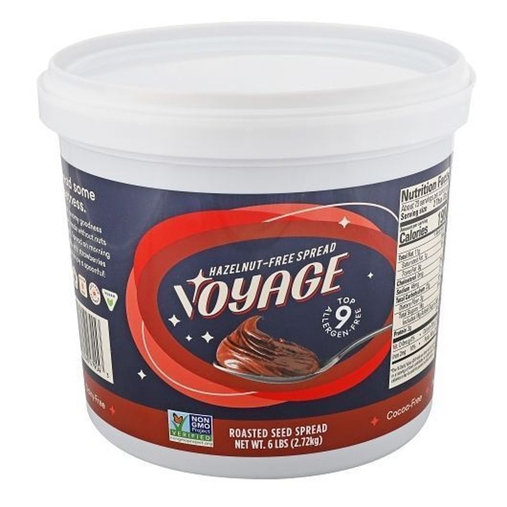 Voyage Foods Hazelnut Free Roasted Seed Spread, 6 Pound Tub -- 2 Per Case